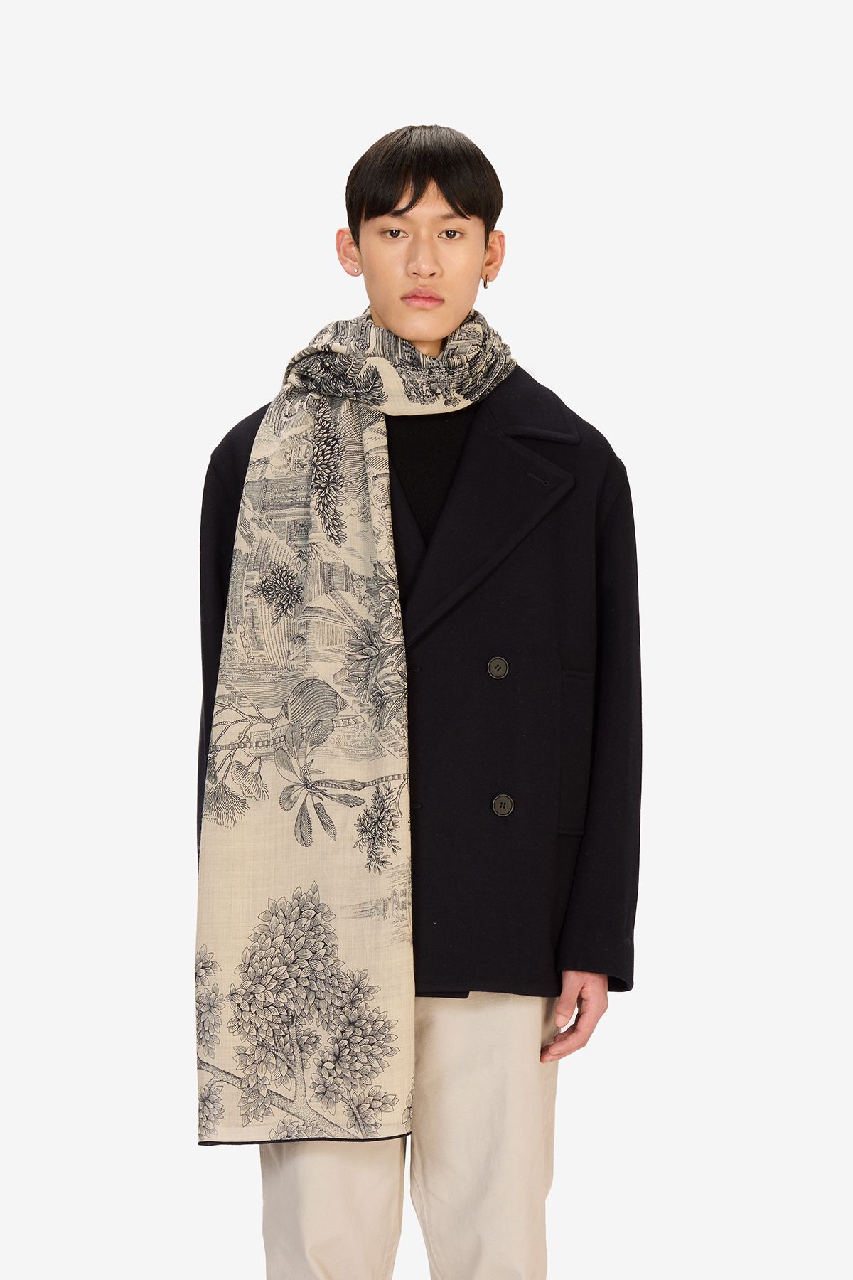 Écharpe en Laine 100 - Piranesi - Noir