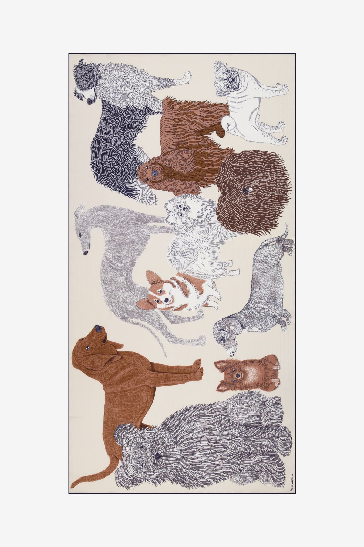 Écharpe 100 Coton - Toutou - Blanc