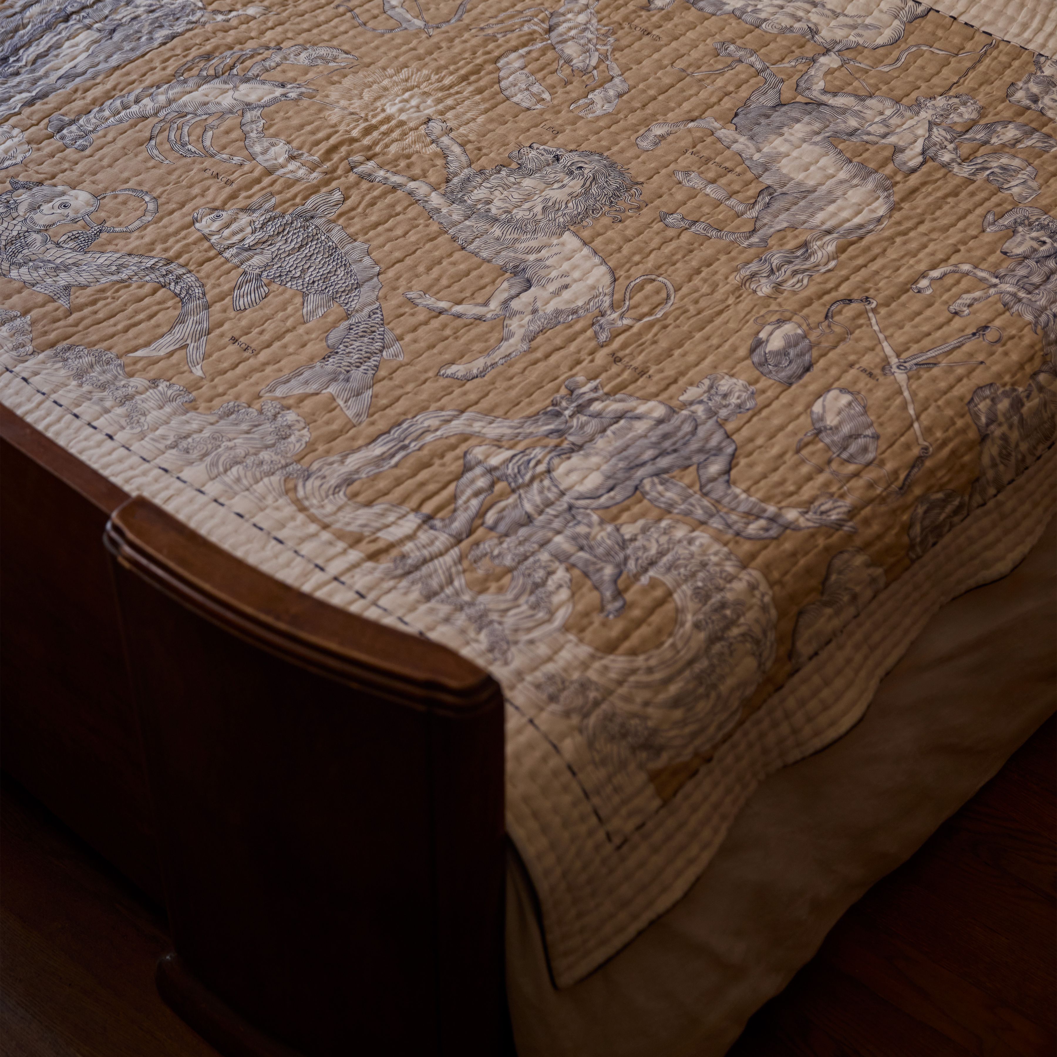 Quilted Cover 140 - Astrologie - Beige