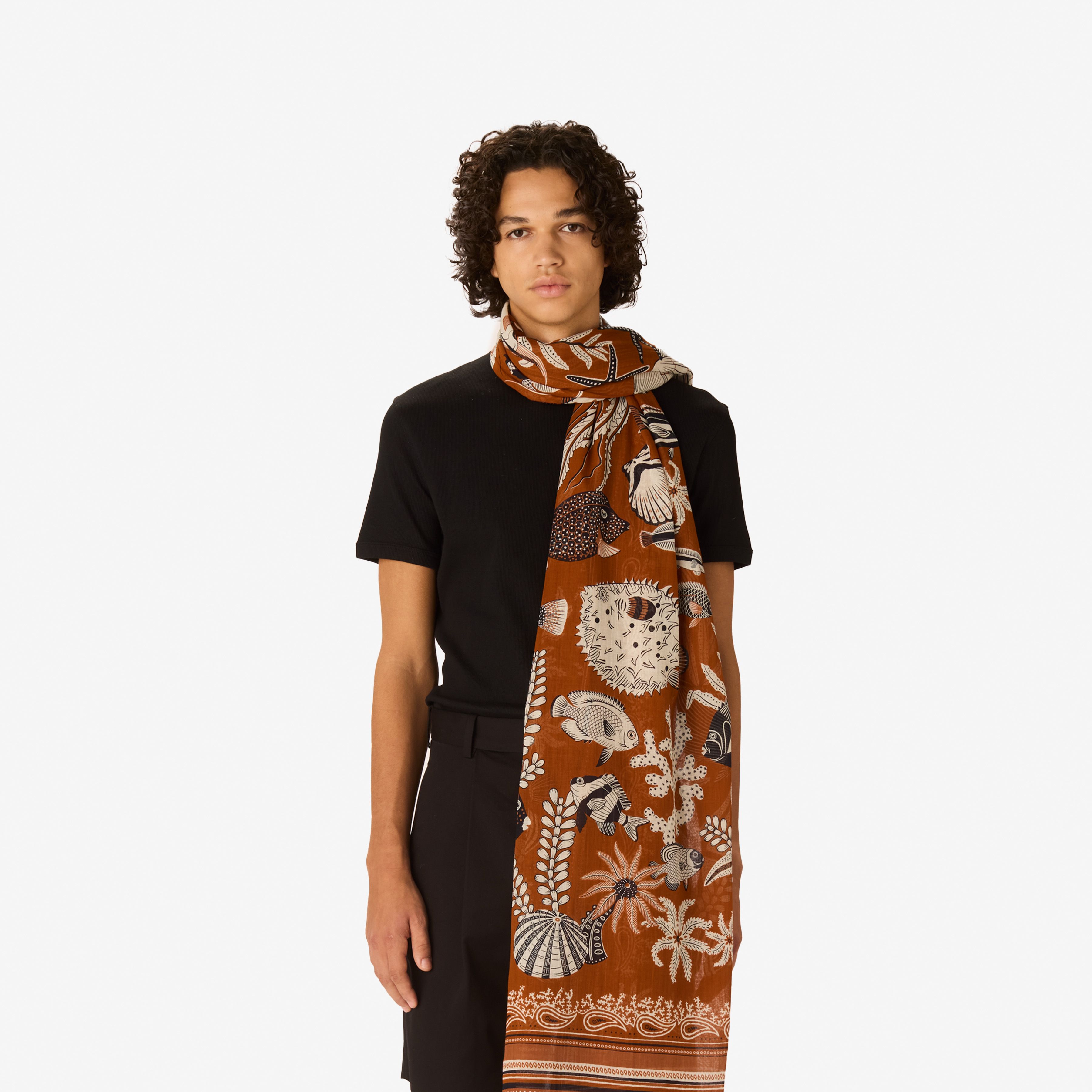 Écharpe 100 - Neptune - Mordoré