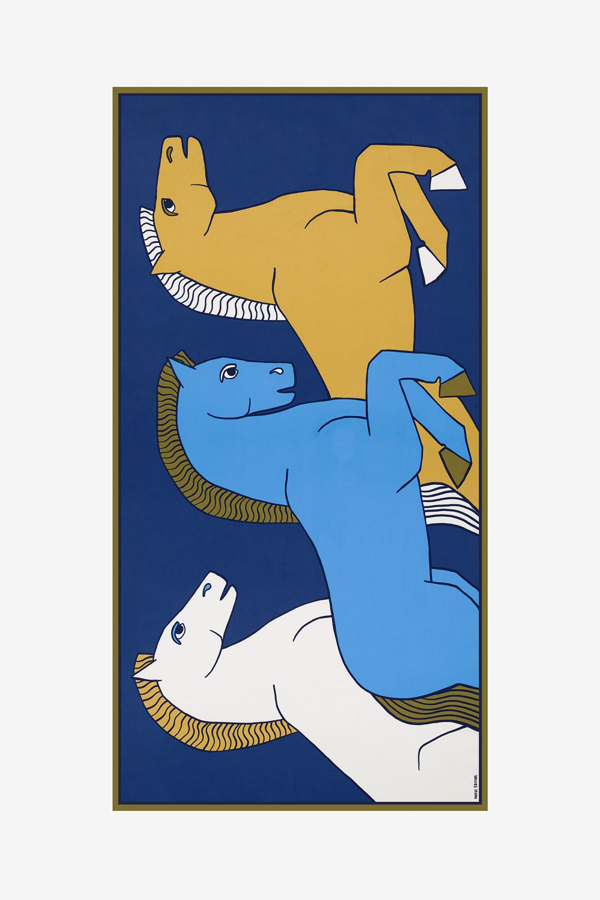 Écharpe 100 Coton - Cavale - Bleu