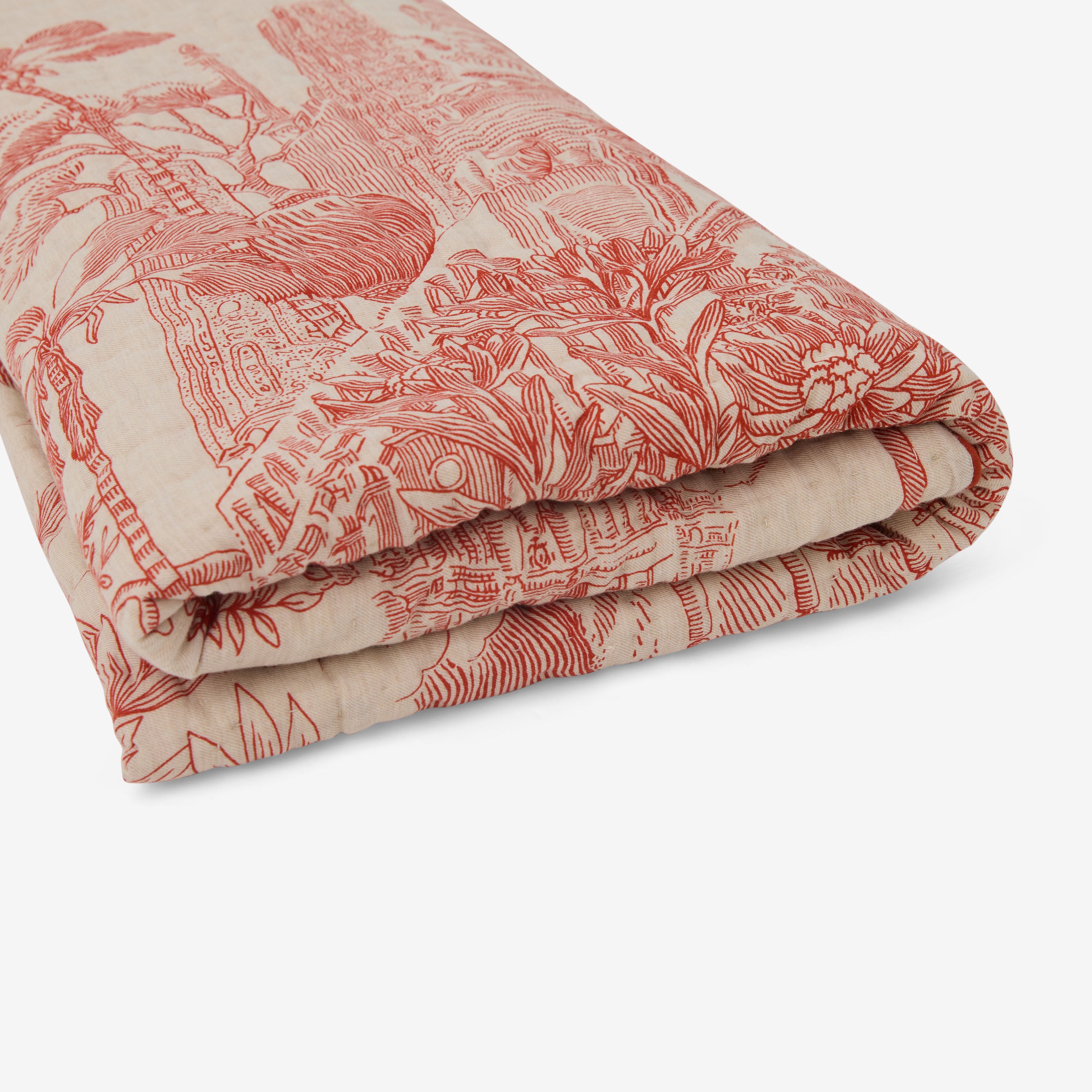 Quilted Cover 140 - Piranesi - Red