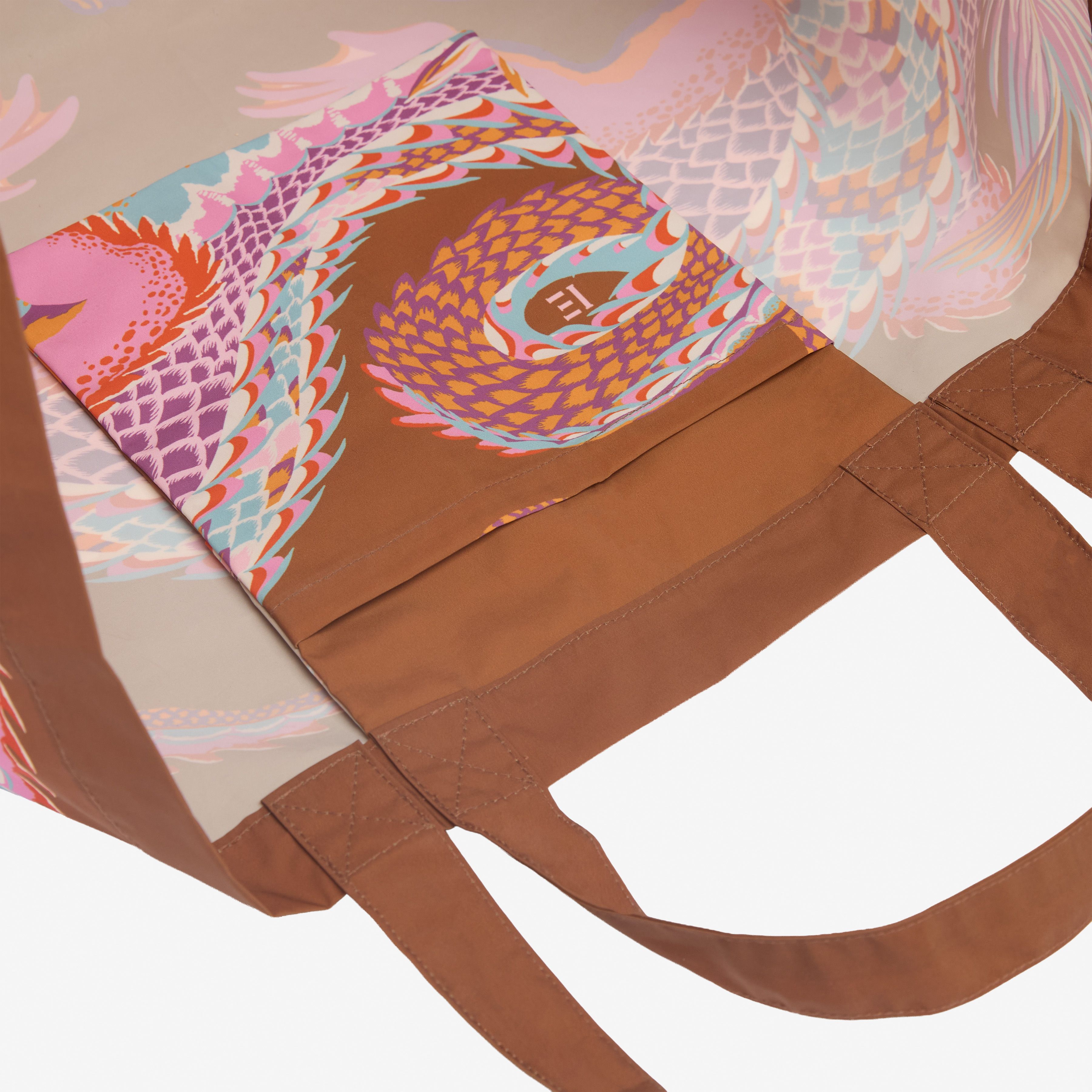 Maxi Shopper Bag - Croco - Caramel