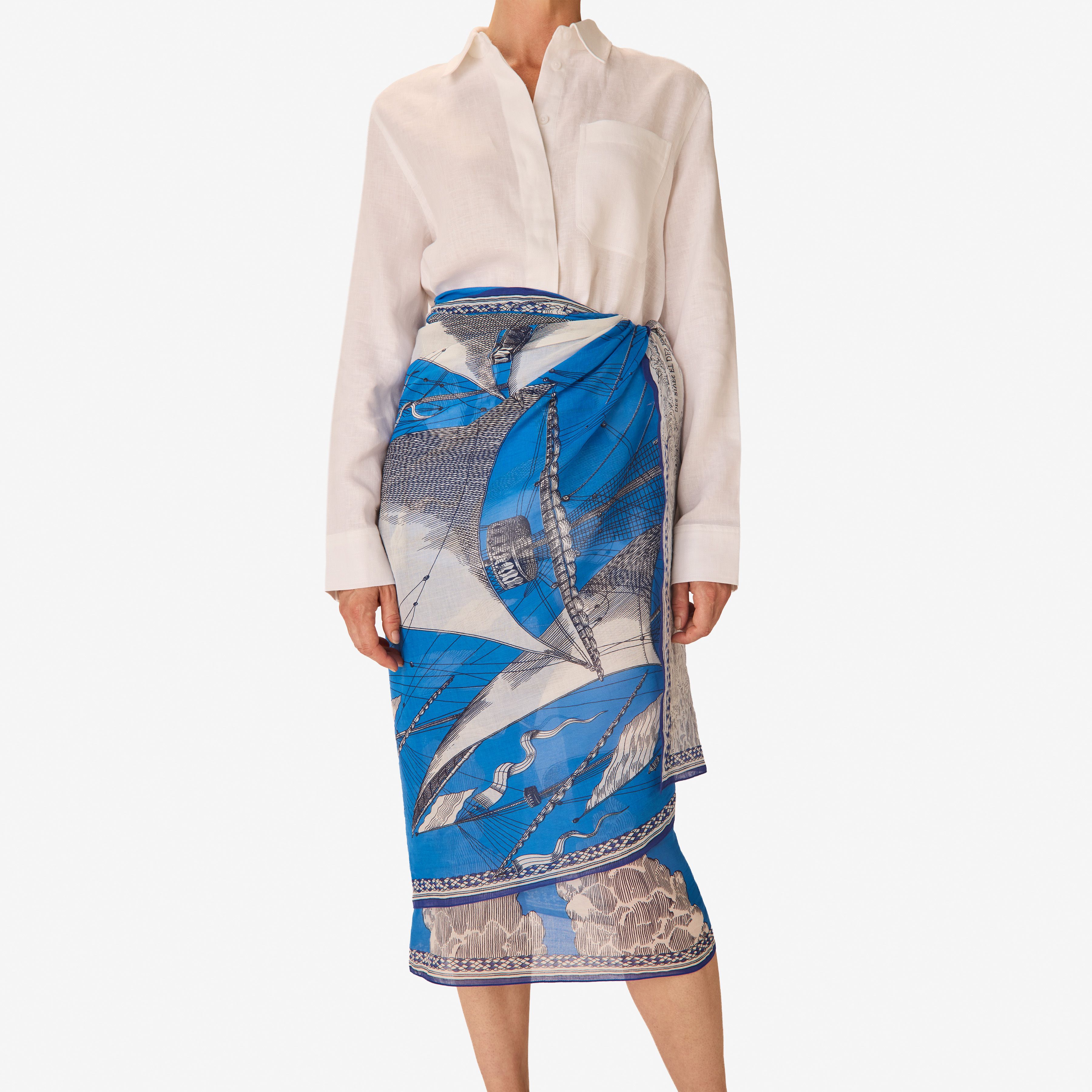 Scarf 100 - Des Rives et des Reves - Blue