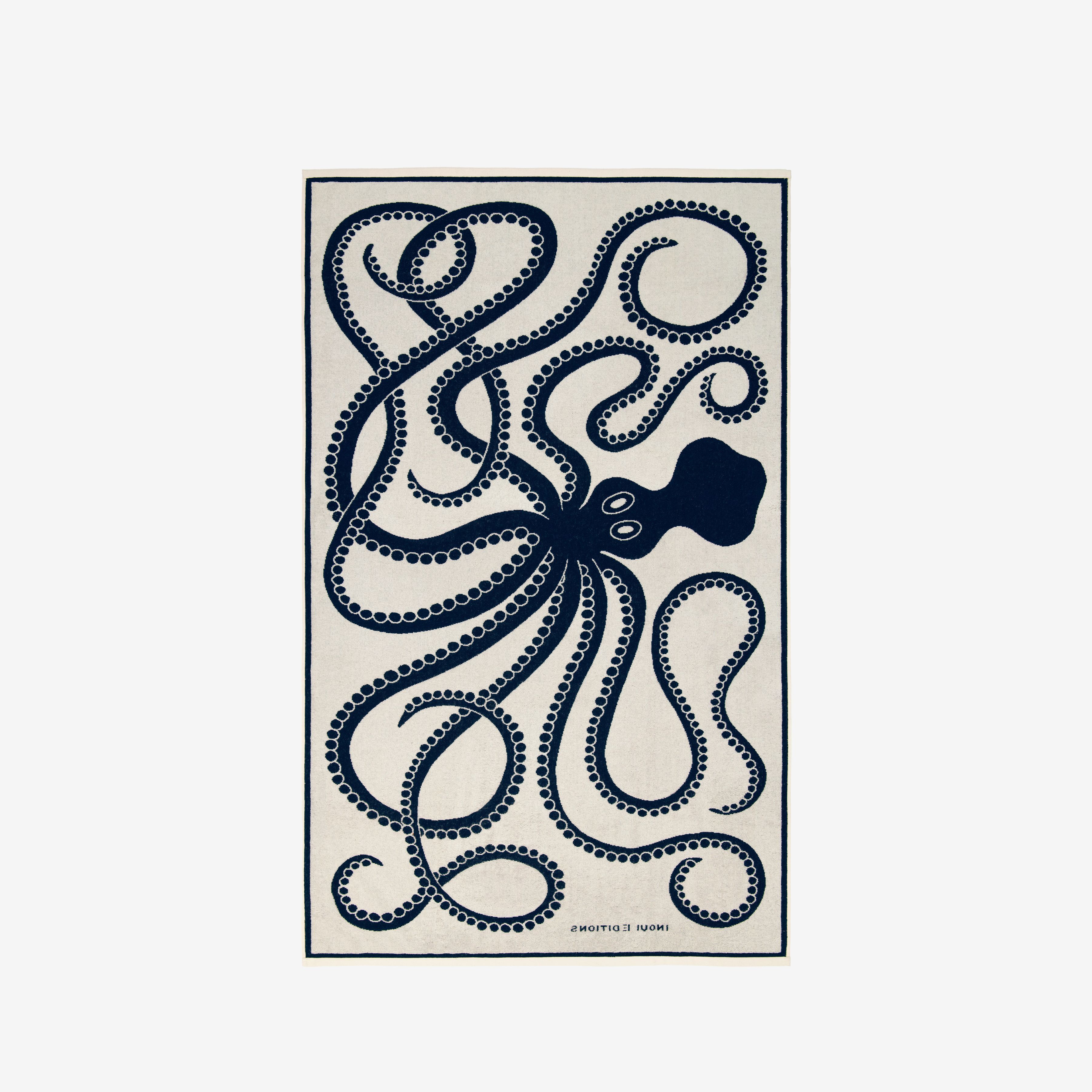 Beach Towel 100 - Octopus - Blue