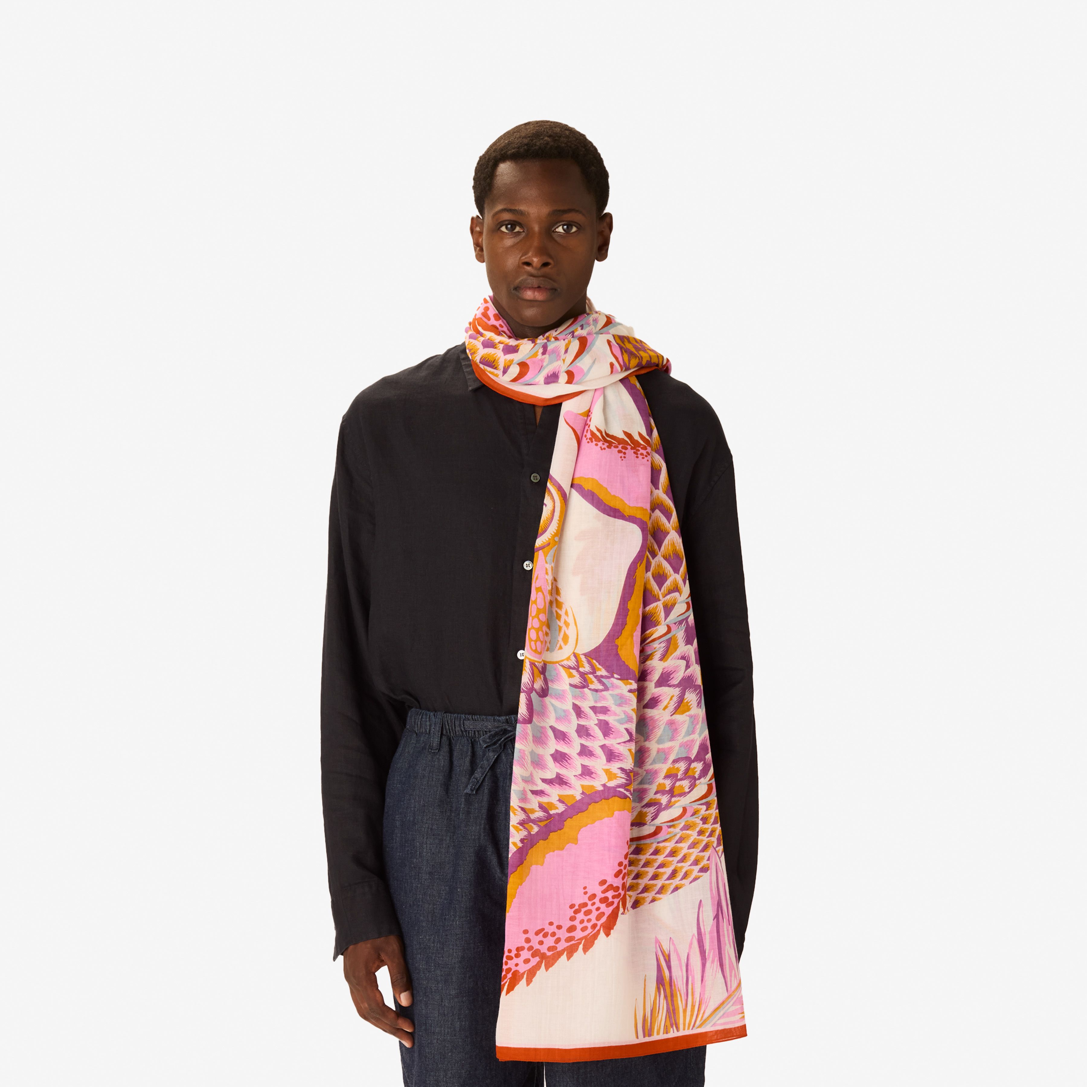 Scarf 100 - Croco - White