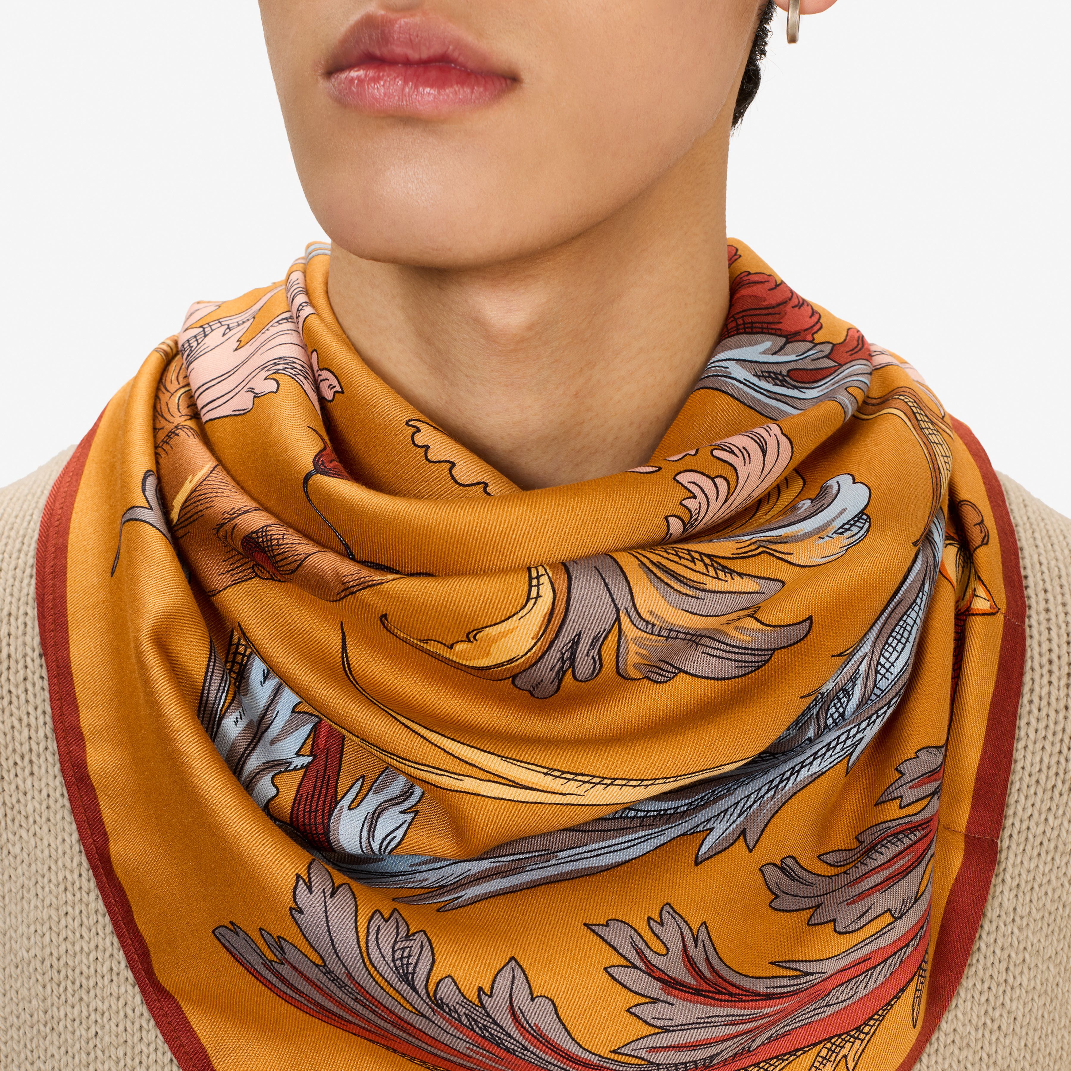 Pañuelo 100 - Rococo - Marrón dorado