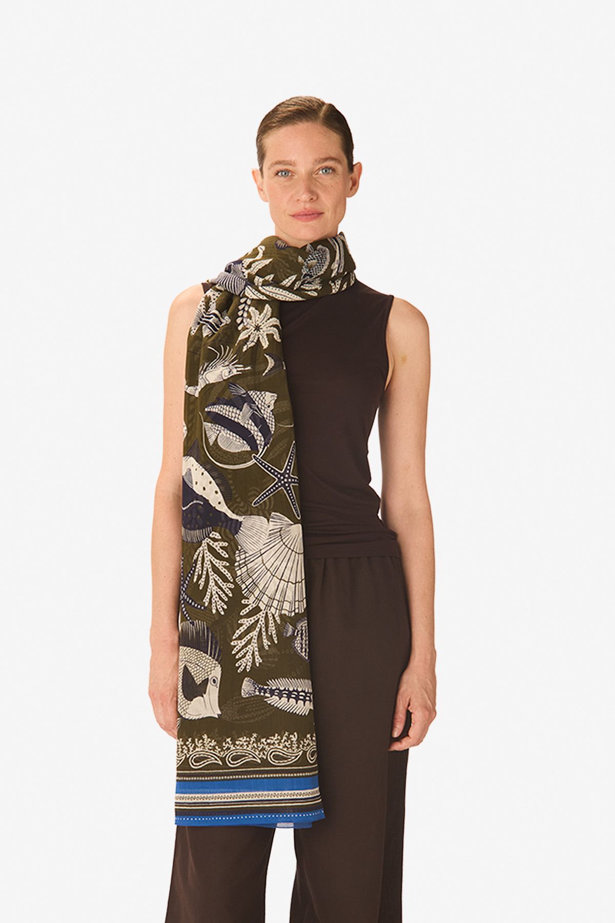 Écharpe 100 - Neptune - kaki