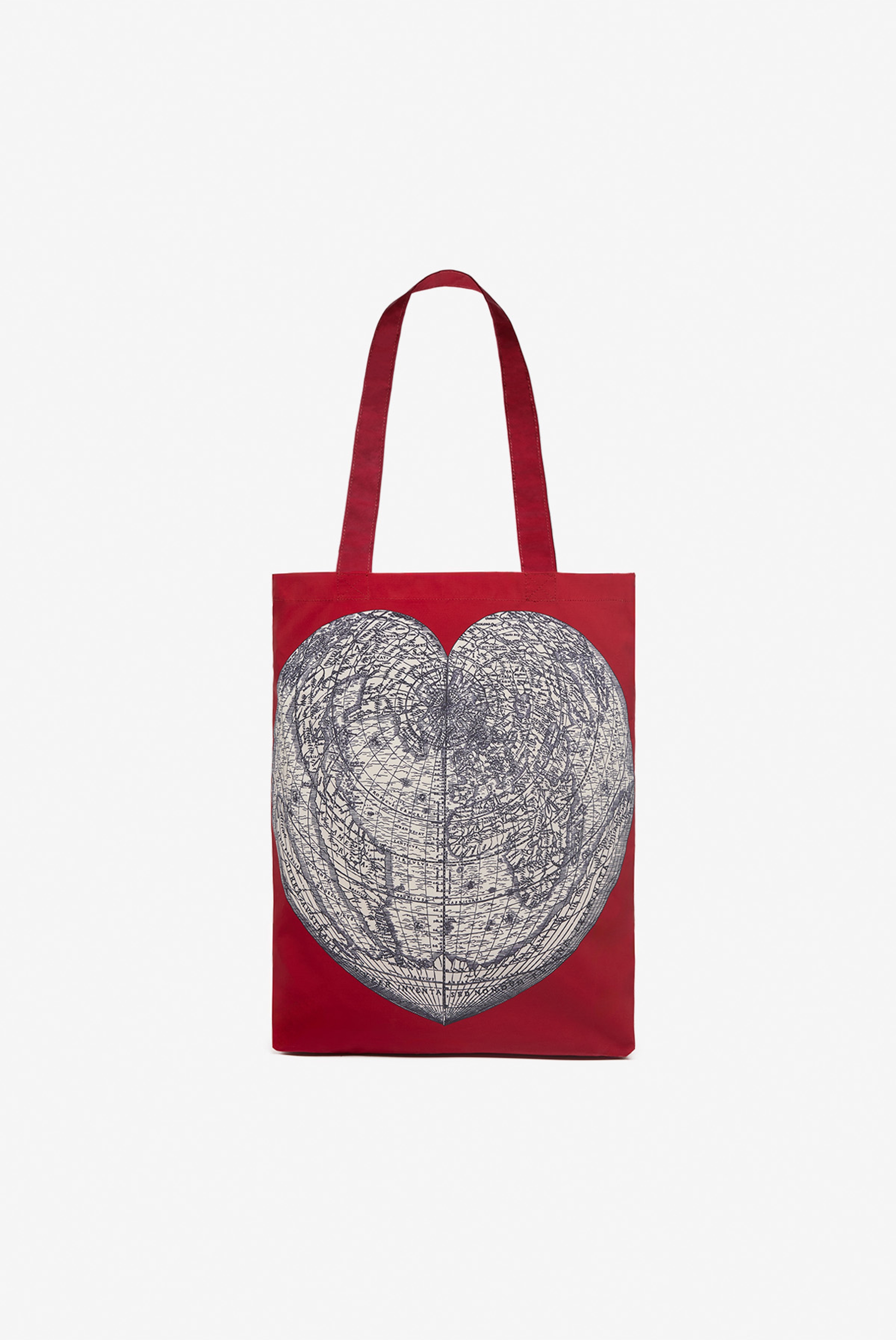 Sac Shopper - Mappemonde - Rouge