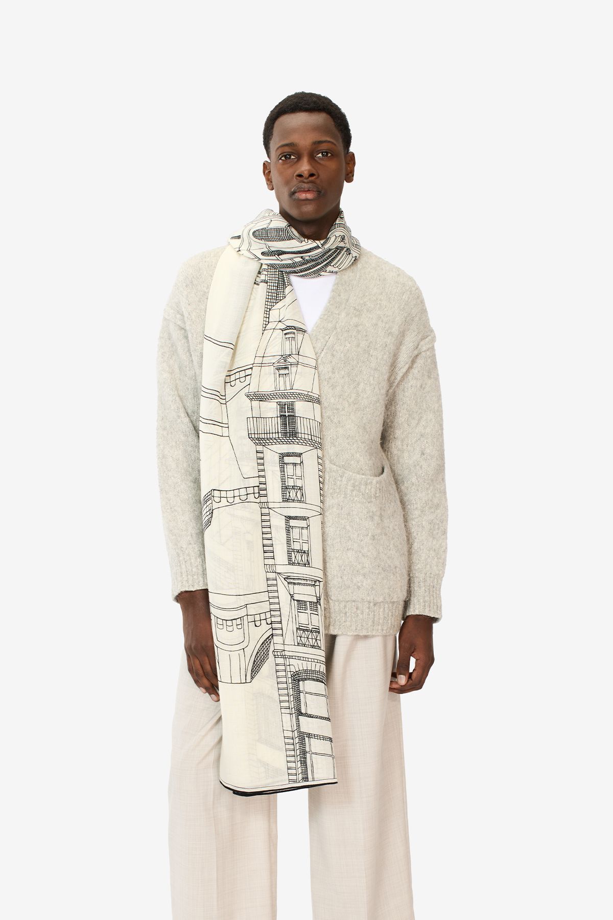 Écharpe 100 - Paris - Blanc