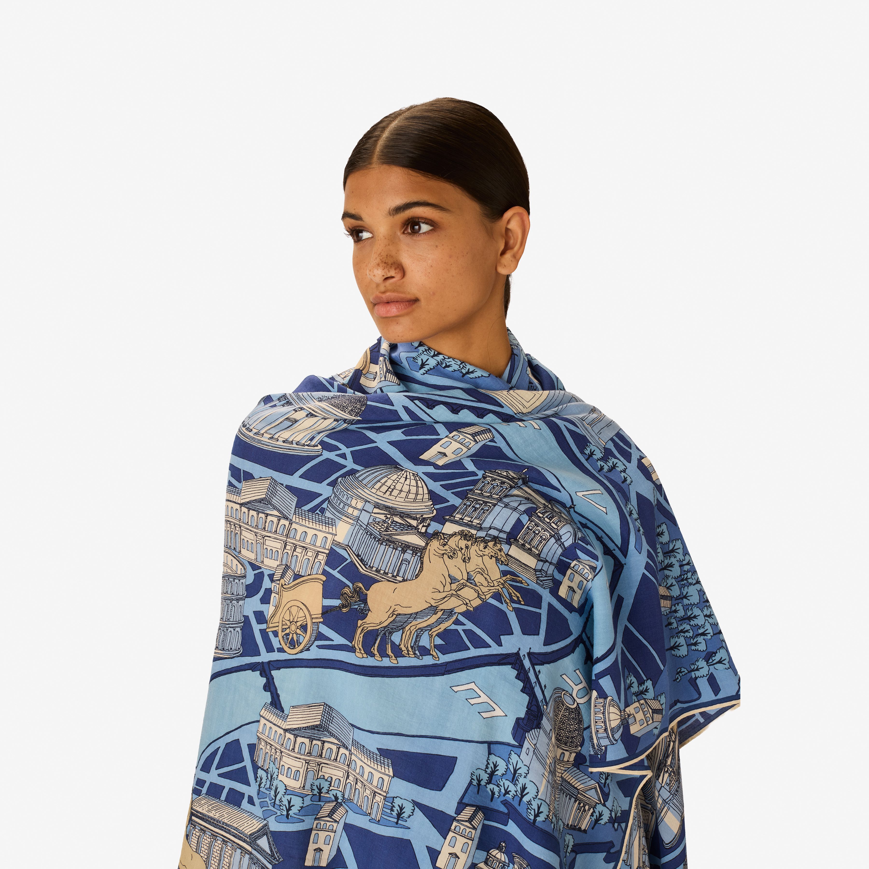 Écharpe 100 - Rome - Bleu