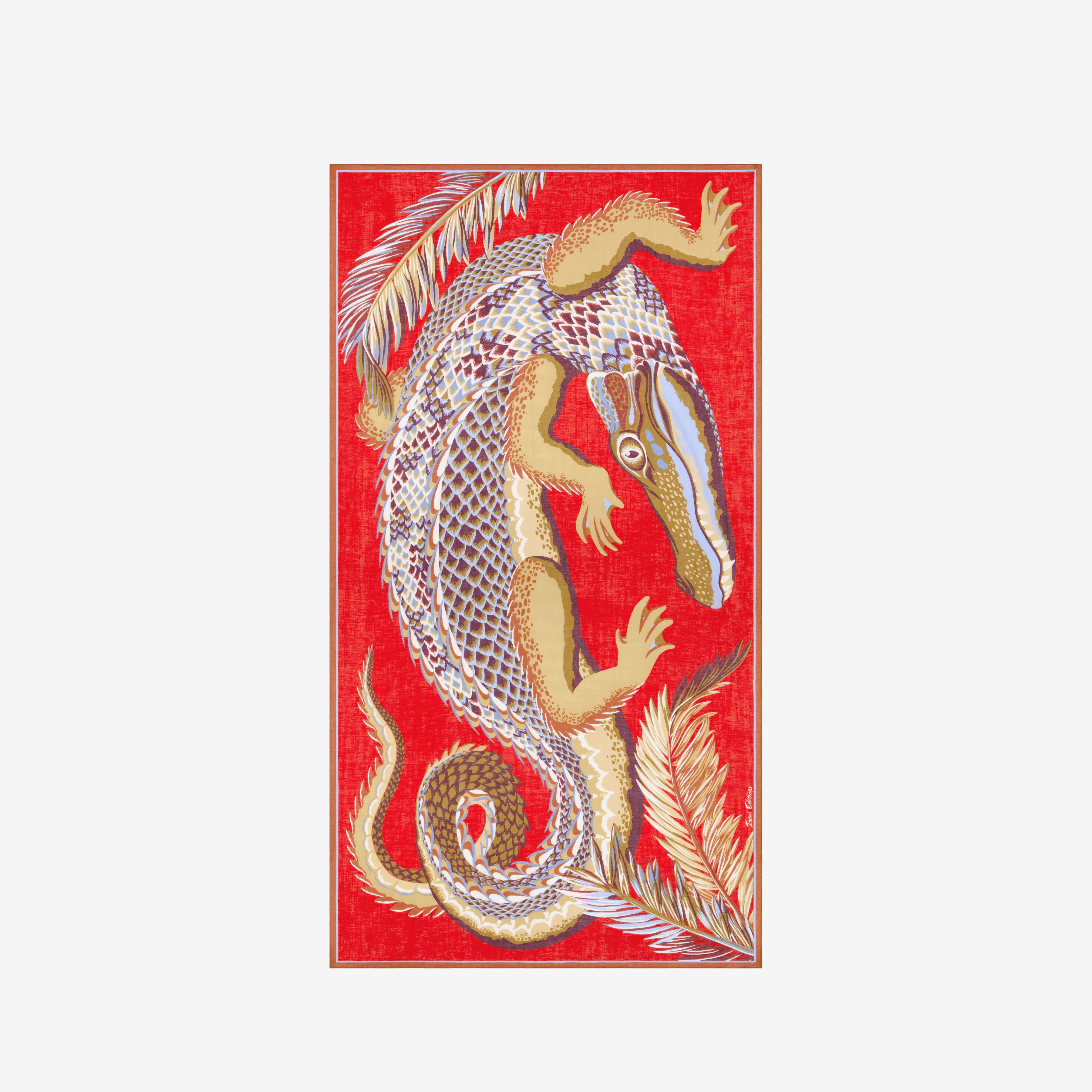 Écharpe 100 - Croco - Rouge