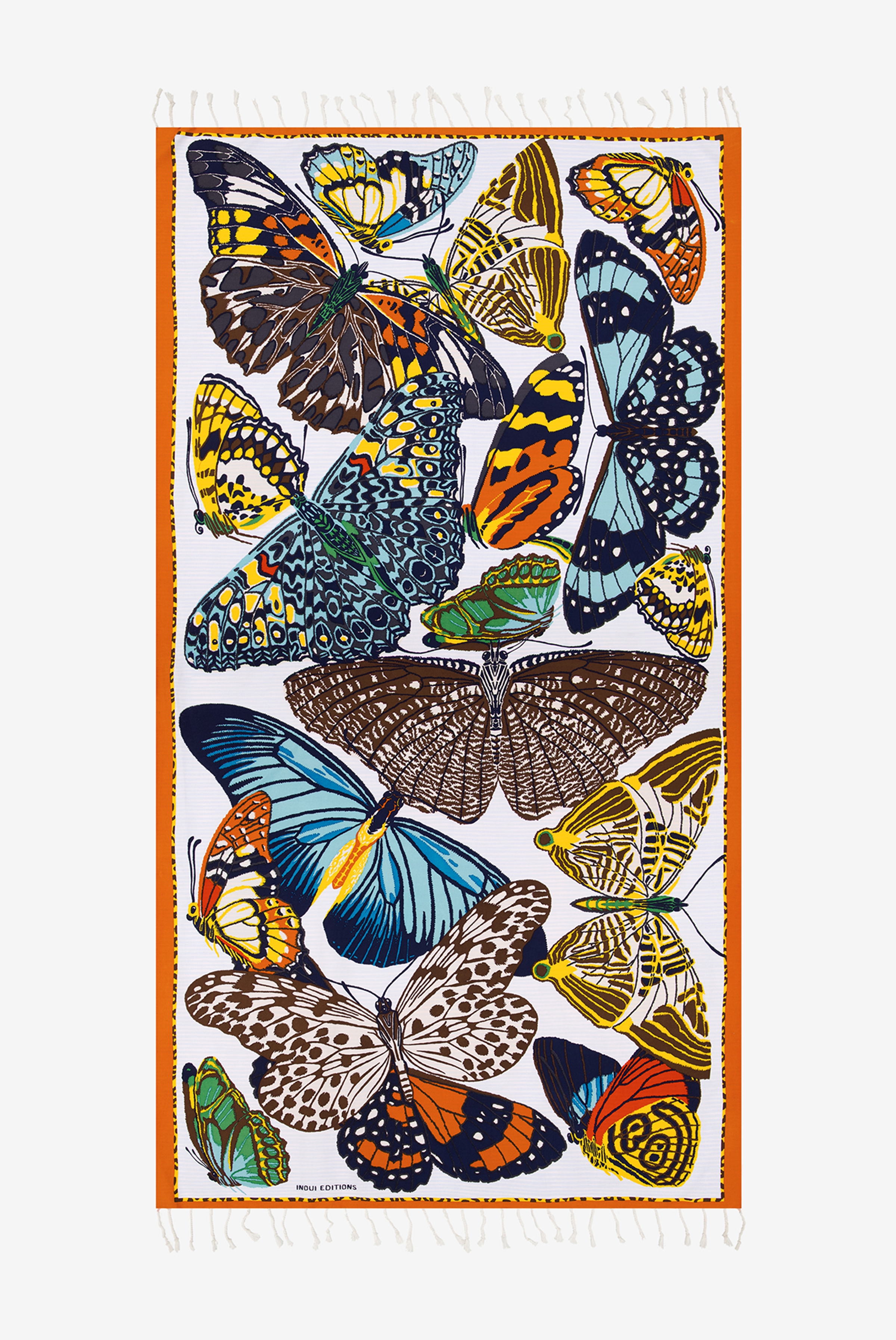 Fouta 100 - Papillons - Blanc