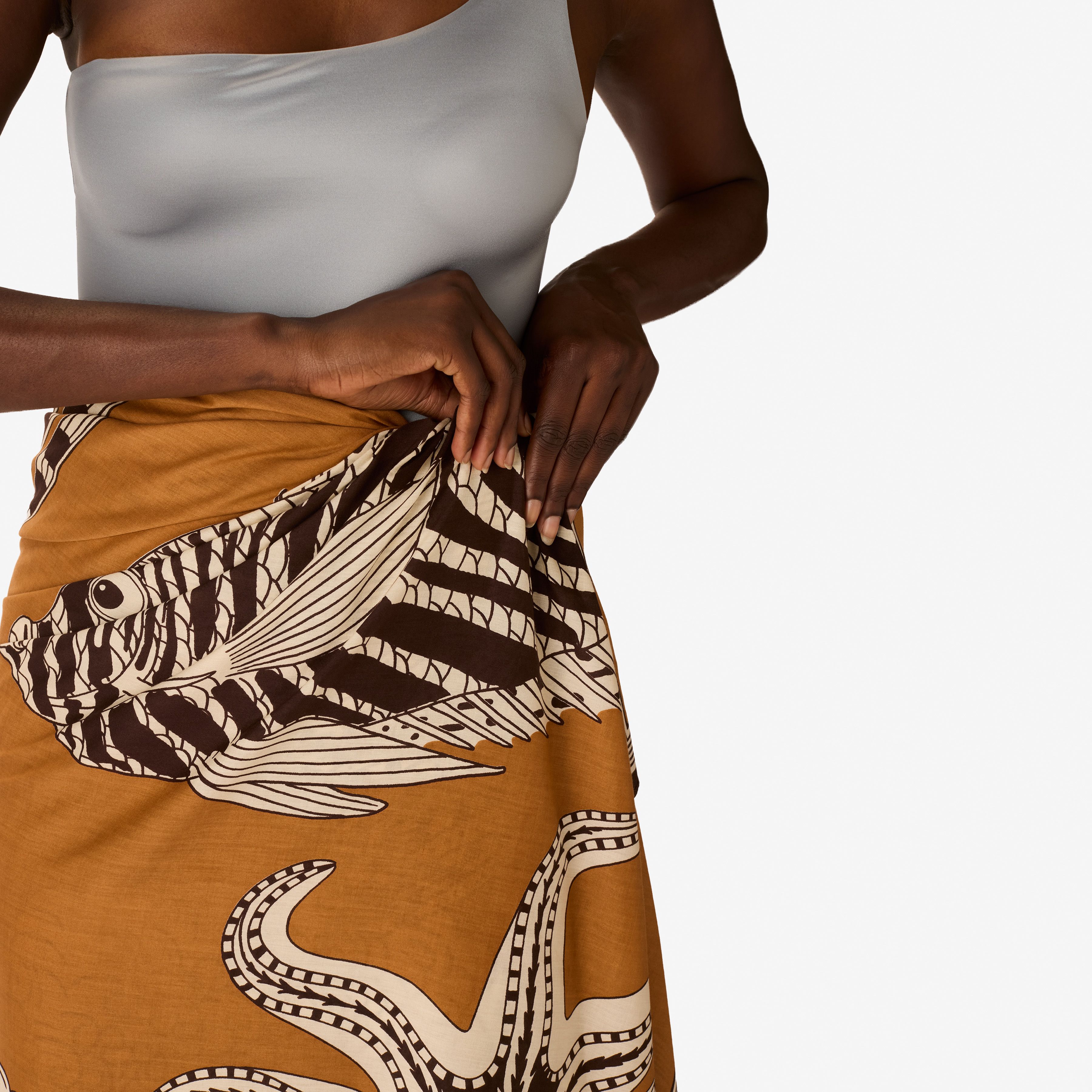 Bufanda 100 - Vague - Marrón dorado