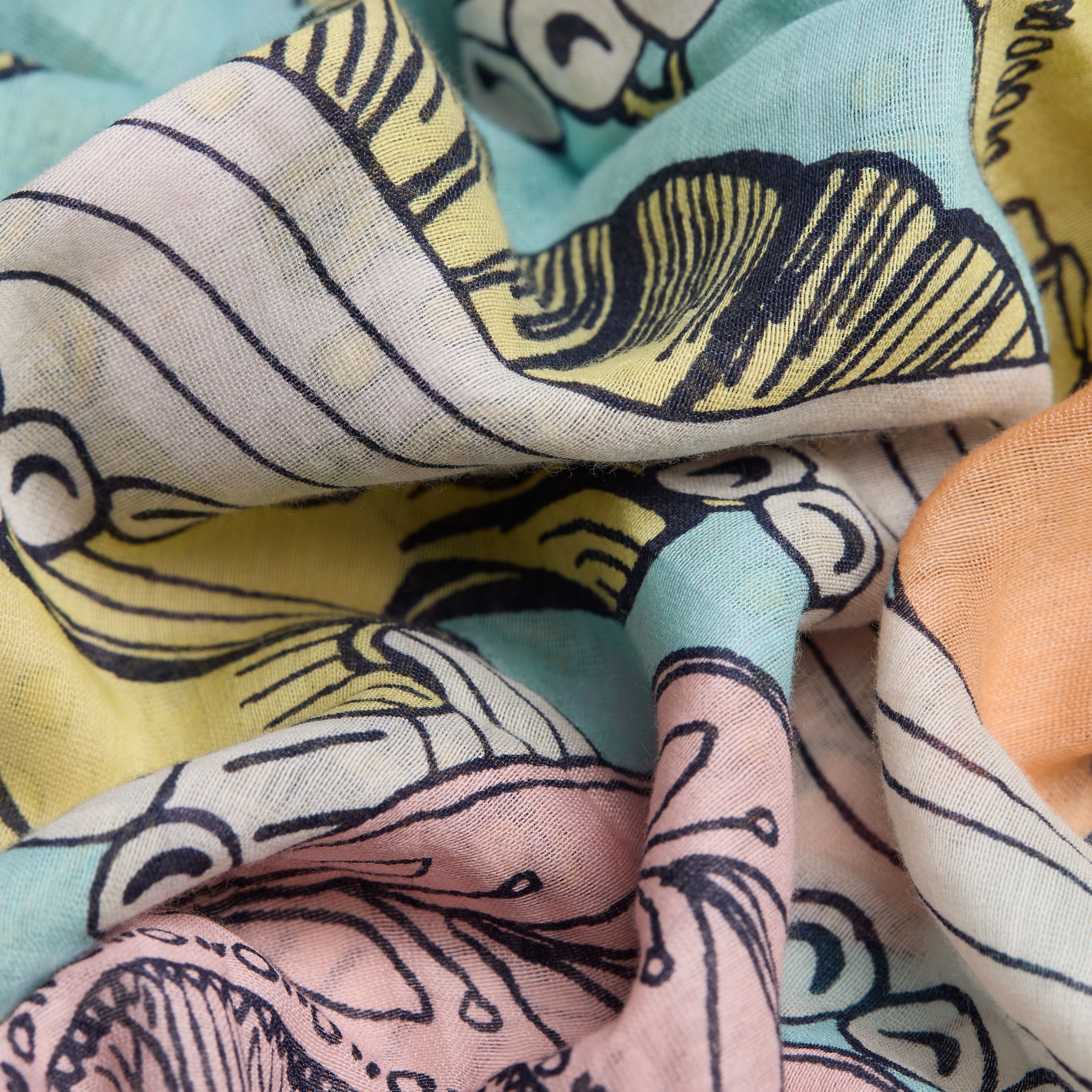 Scarf 100 - Octopus - Turquoise