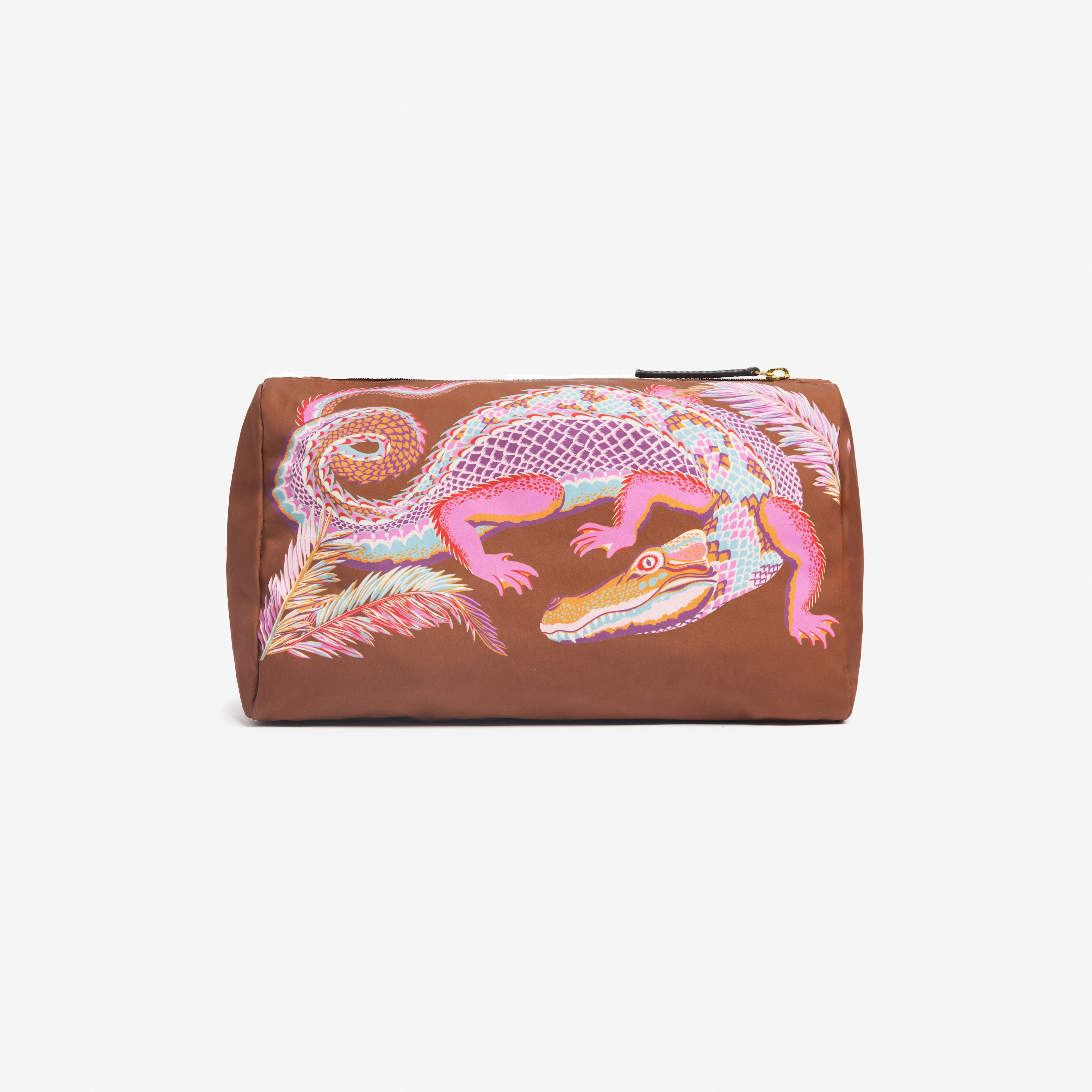 Custodia M - Croco - Caramello