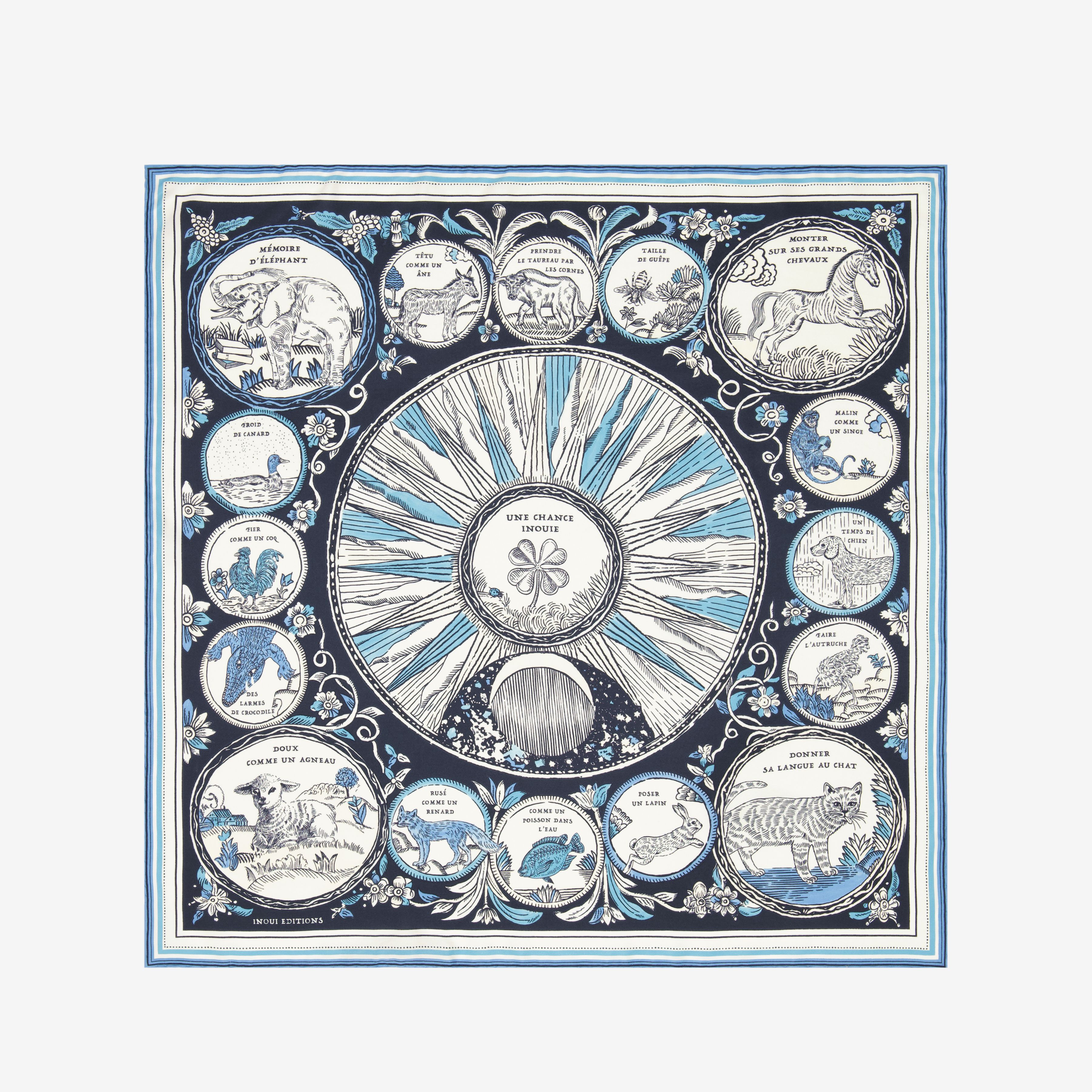 Quadratisches 70 - Chance Inoui - Marineblau