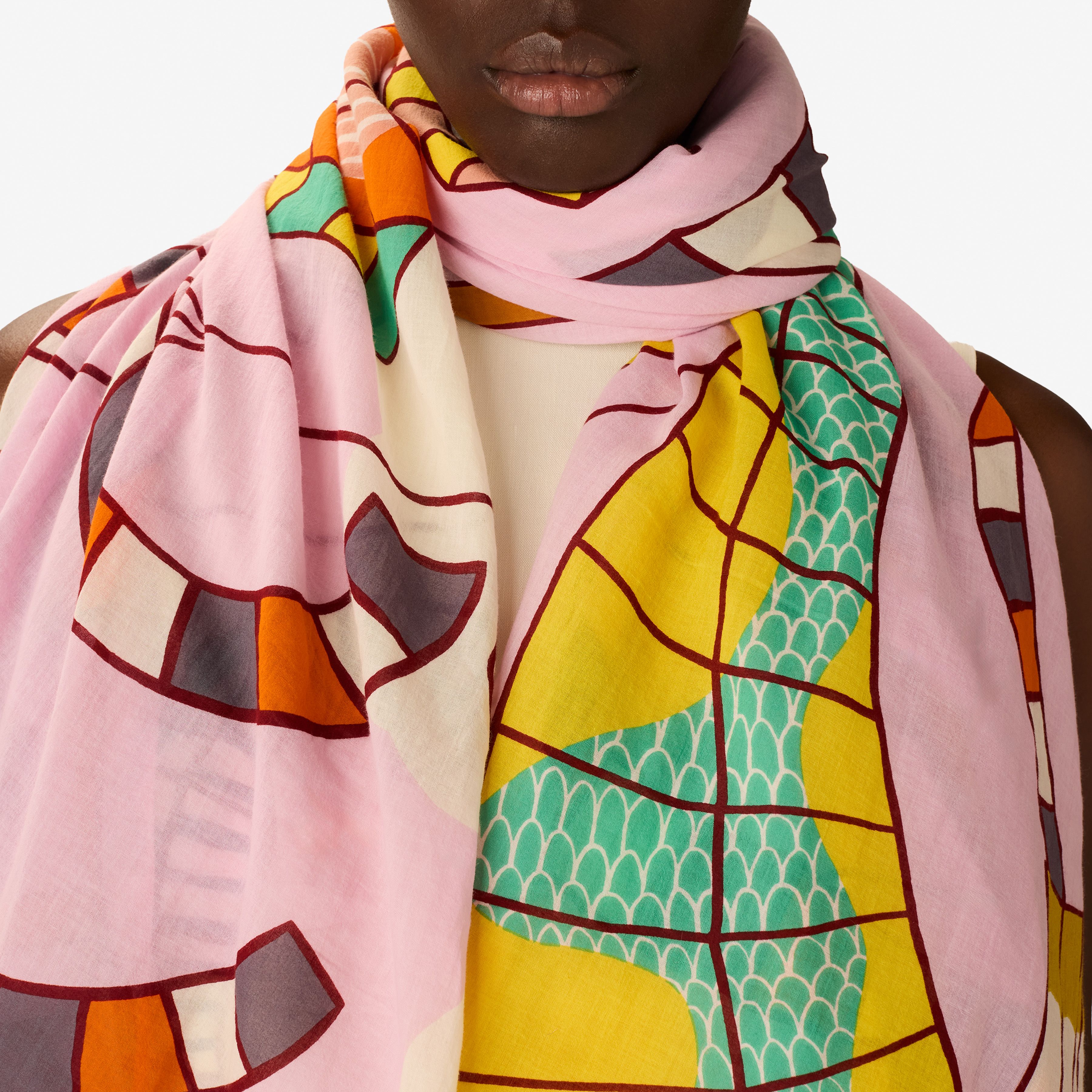 Scarf 100 - Cerfs Volants - Pink
