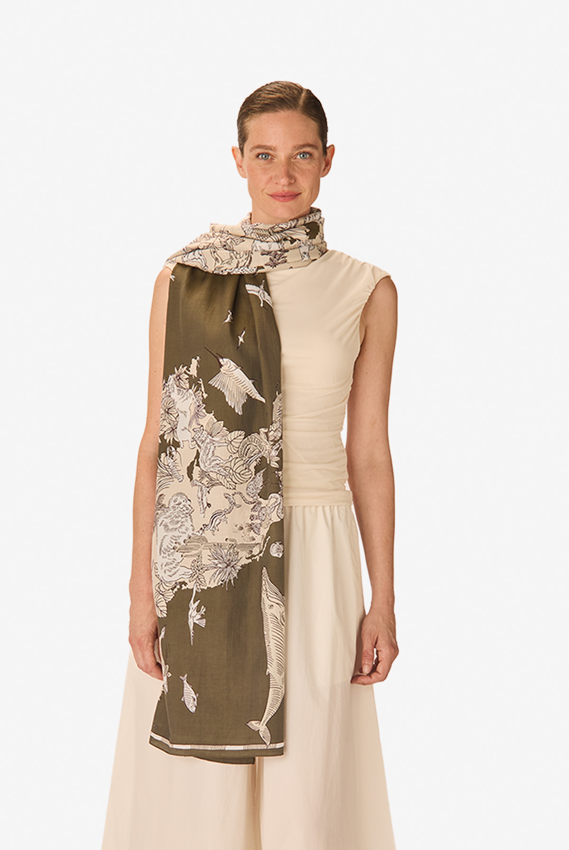 Écharpe 100 - Atlas - kaki