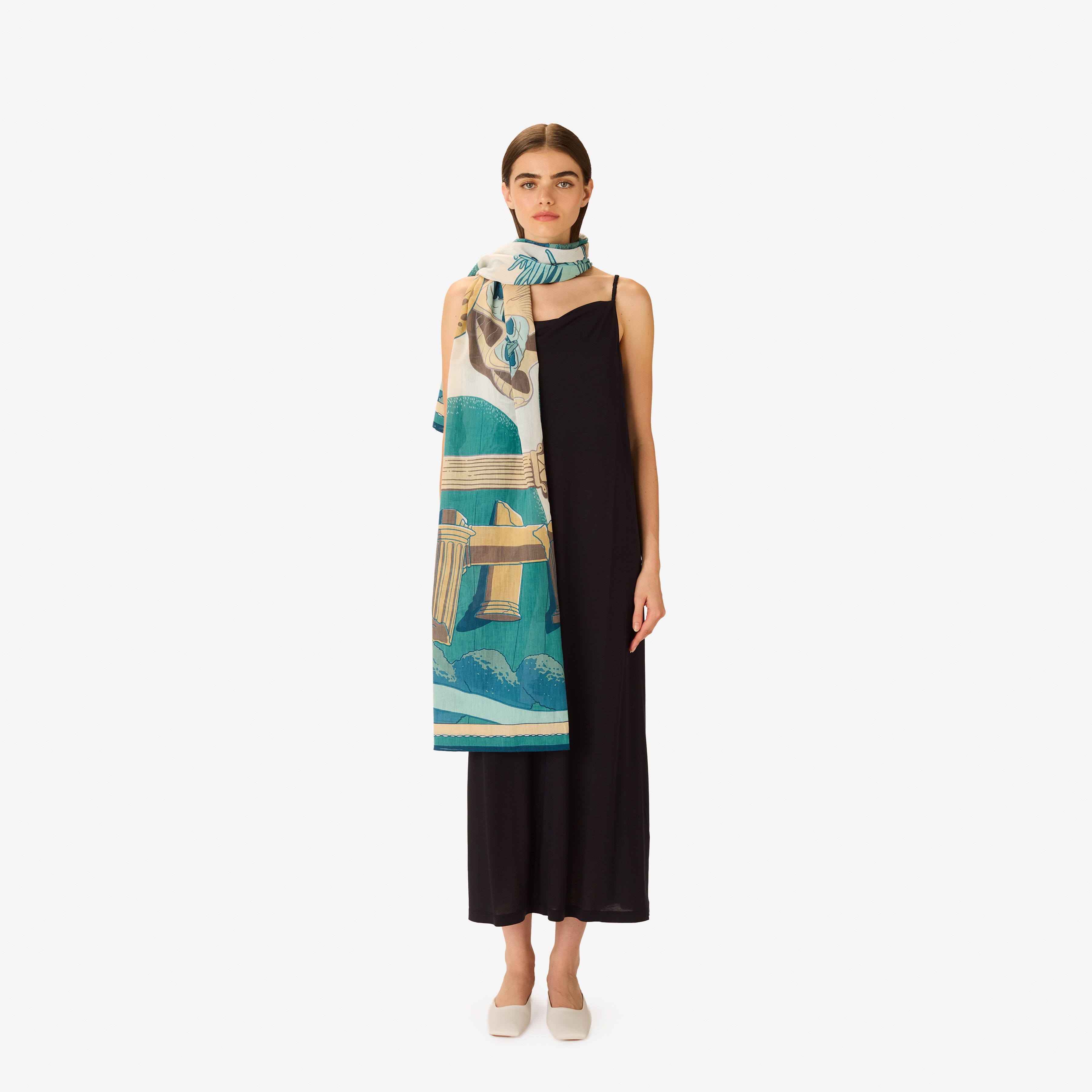 Scarf 100 - Jardin - Turquoise