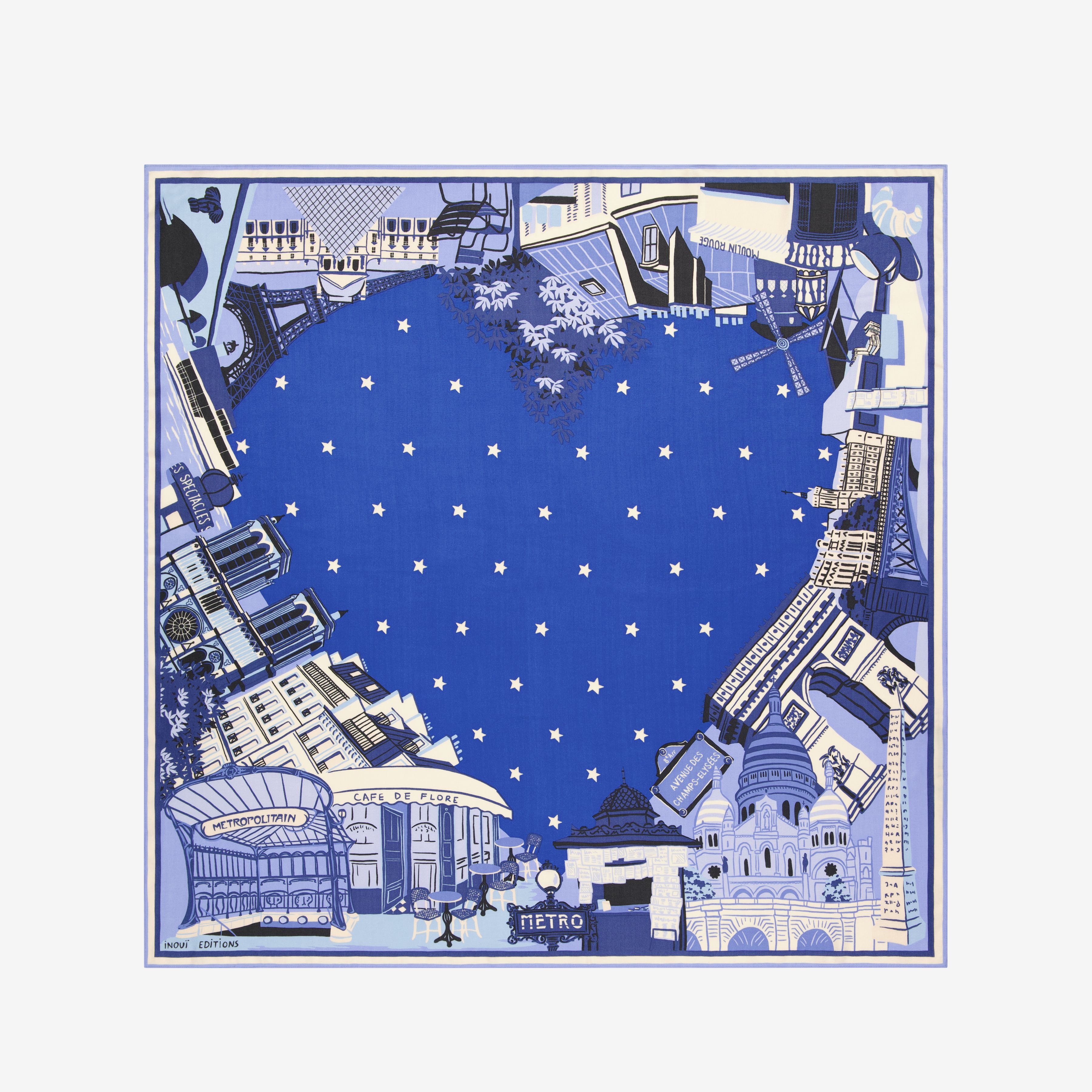 Square 100 - J'Aime Paris - Blue