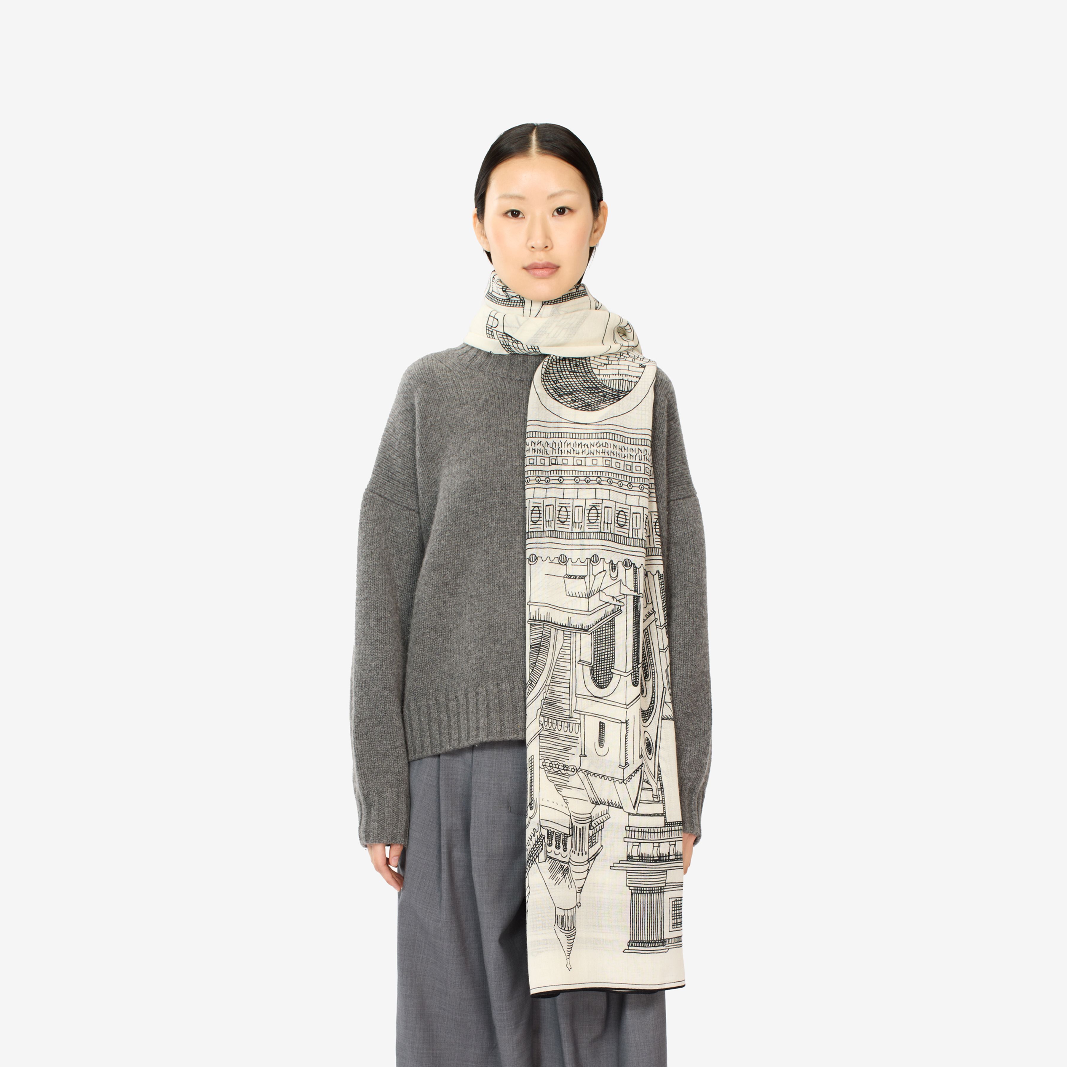 Scarf 100 - Paris - White