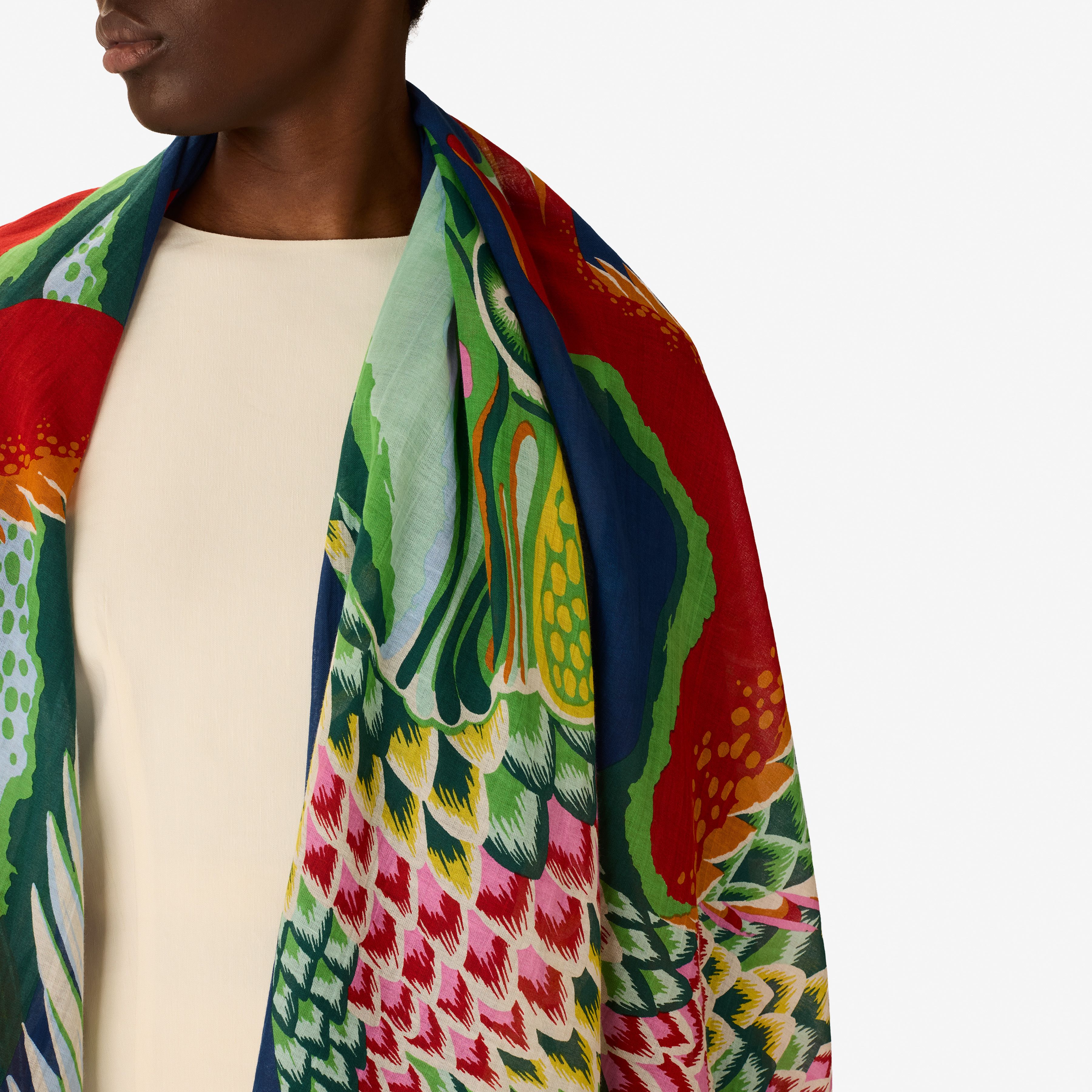 Scarf 100 - Croco - Duck Blue