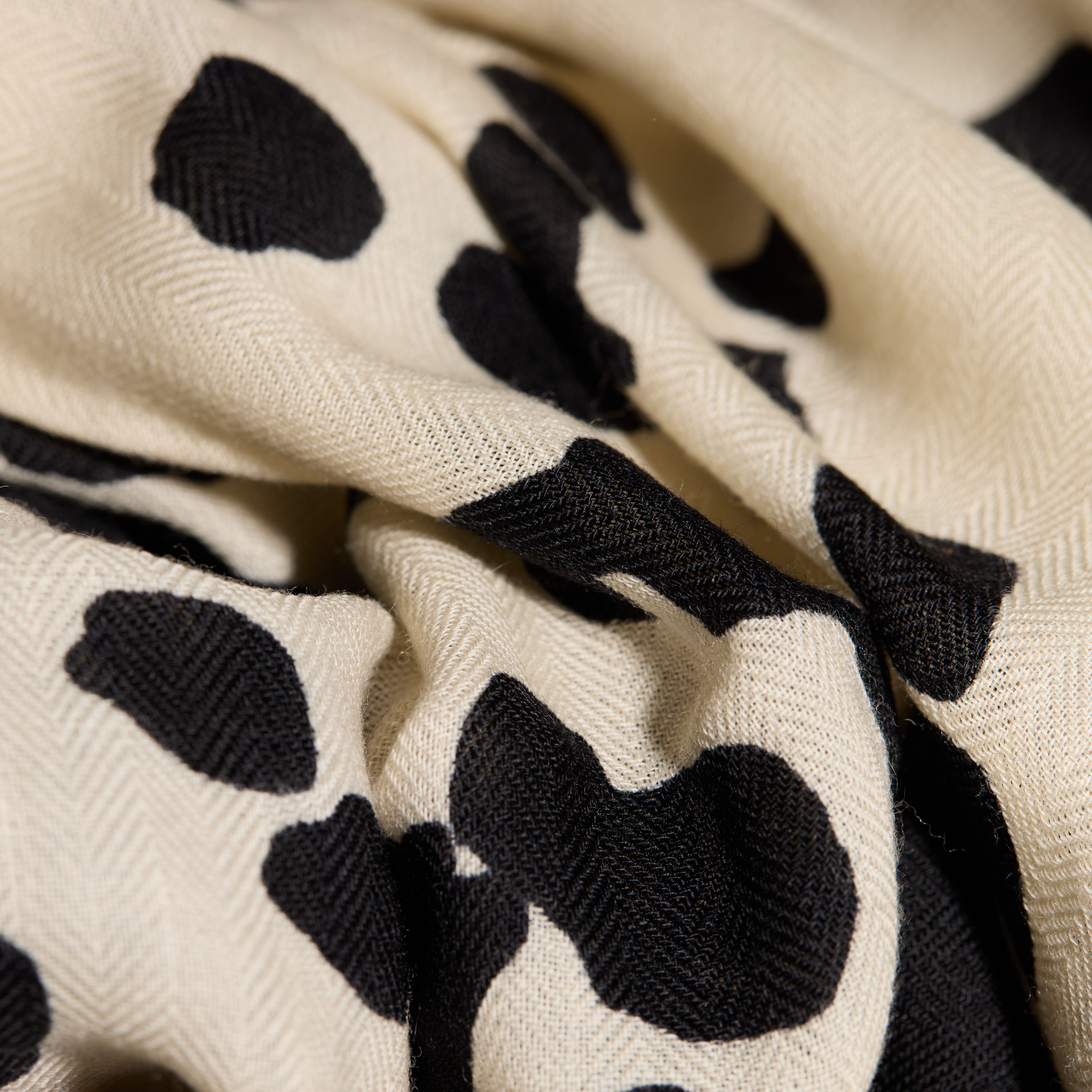 Quadratisches Tuch 130 - Feline - Schwarz