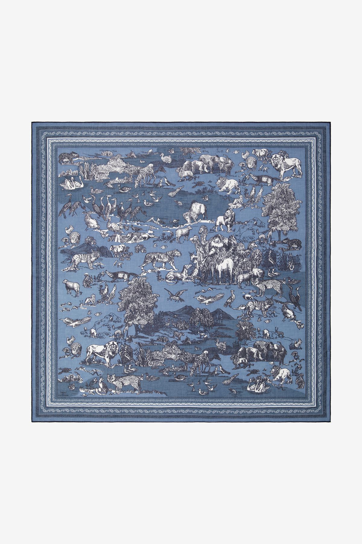 Quadratisches 130 - Reverie - Blau