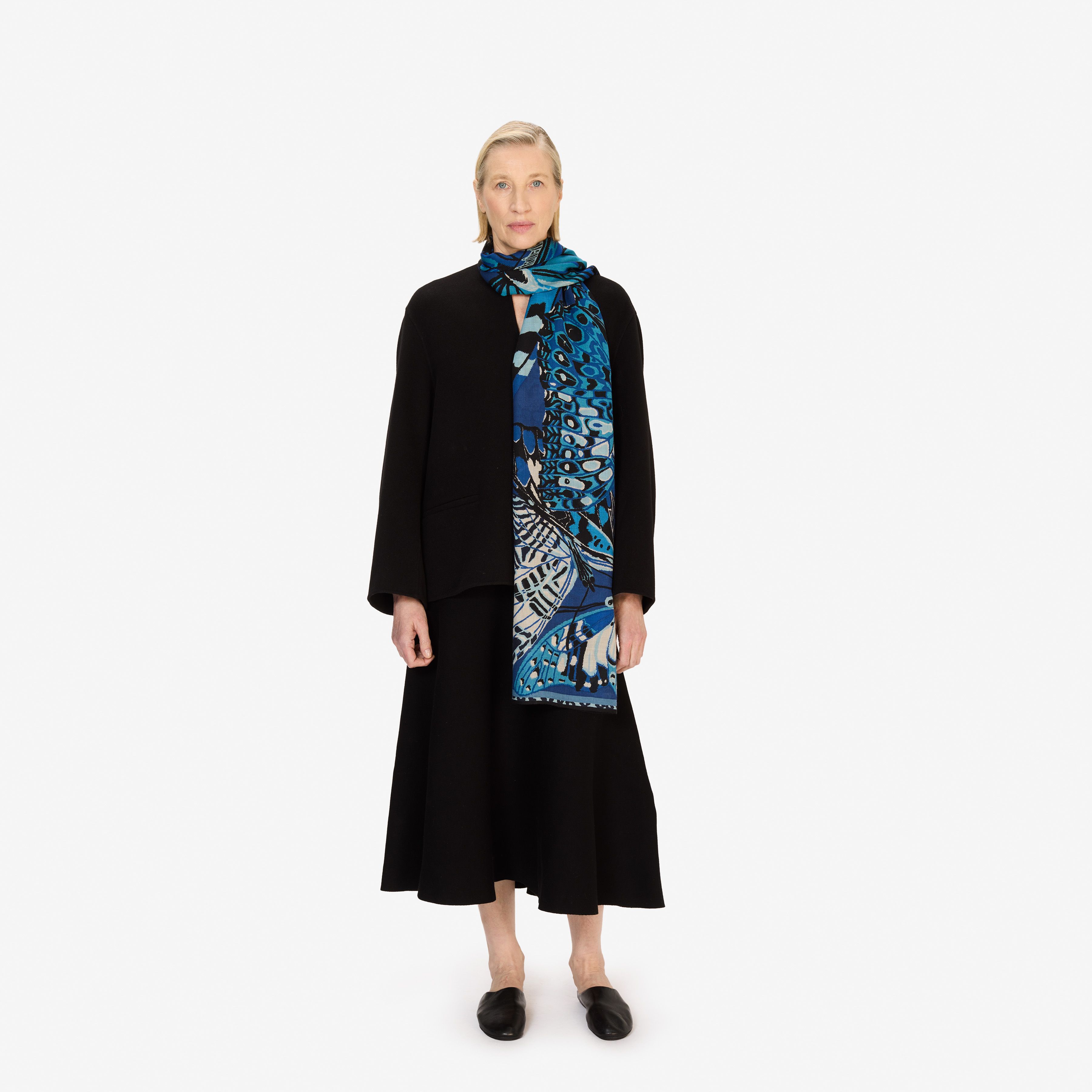 Scarf 70 - Papillons - Blue