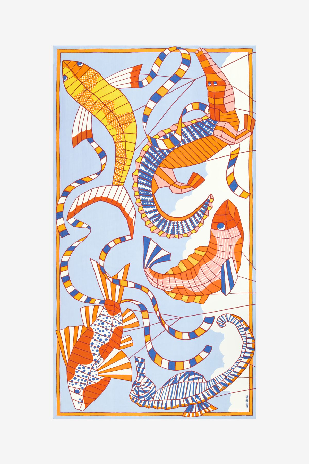 Écharpe 100 - Cerfs Volants - Orange